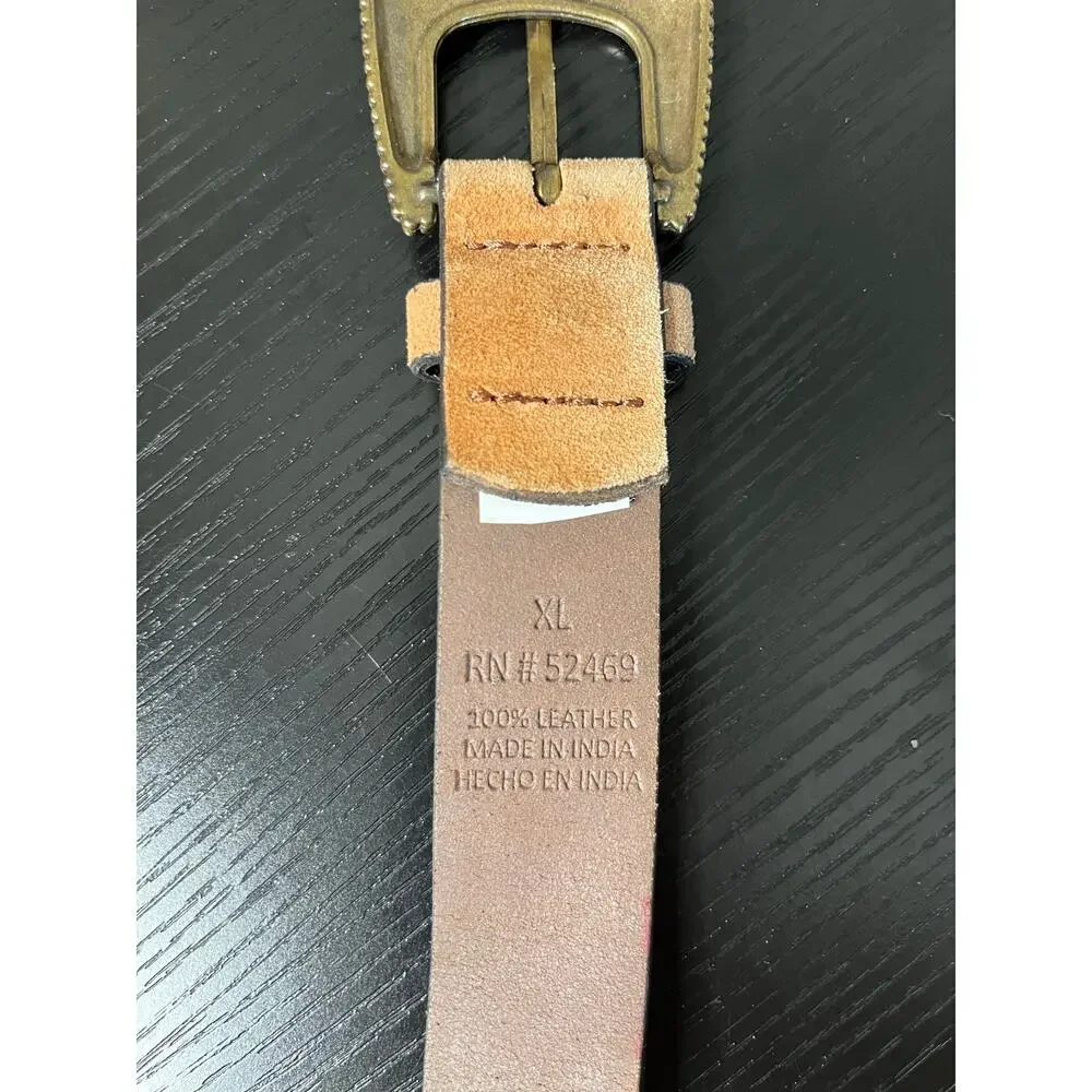 Vintage 90's-style Preppy Suede Leather Belt